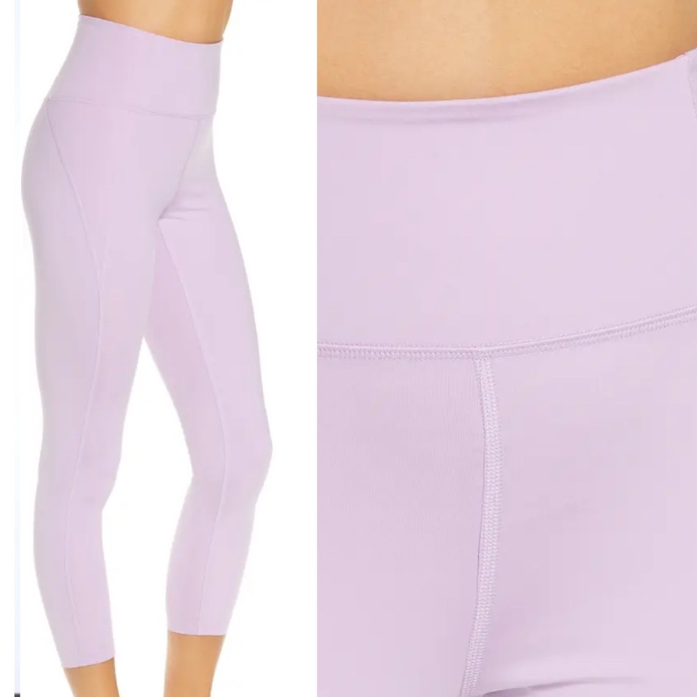 GIRLFRIEND COLLECTIVE NWT HIGH WAIST CAPRI LEGGINGS LILAC PURPLE SMALL - Picture 2 of 8